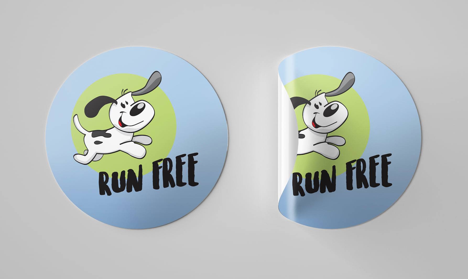 Run Free Stickers